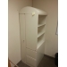 Meridian White Modified Desk Side Wardrobe / Book Case / File